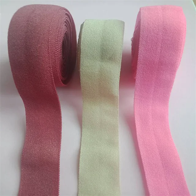 Блестящий спандекс нейлон сложить эластичную ленту 20 мм-40 мм для нижнего белья