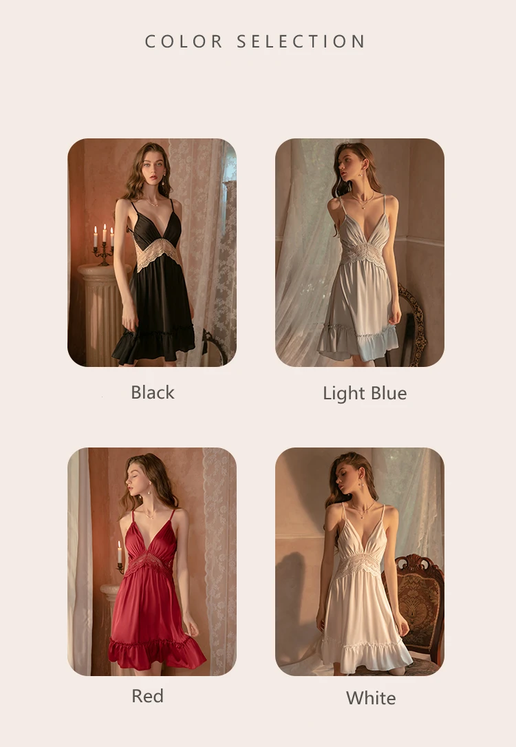 Cadeau pour femme, cadeau pour femme, cadeau pour elle, cadeau pour petite amie, chemise de nuit / chemise de nuit en dentelle romantique, charmante, douce et confortable avec string, pyjama