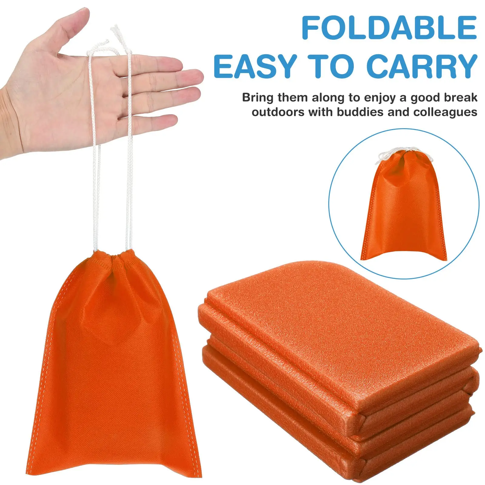 ALPIDEX Zelf Opblaasbaar Zitkussen Thermo Kussen 40 x 30 x 3,8 cm Zitmat Thick Draagbaar Isolerend Outdoor Camping Stadion, Kleur:SET OF 2