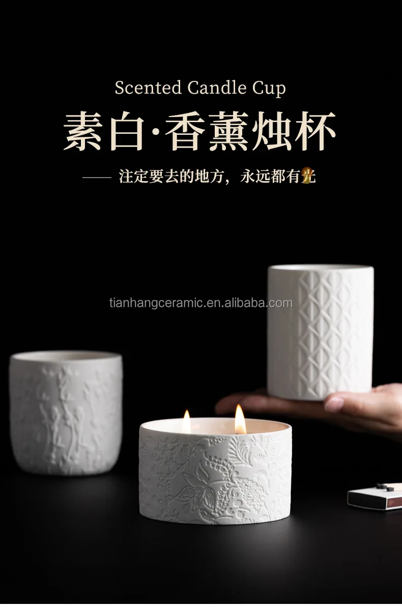 Wholesale Ceramic Candle Jar  Luxury Soy Wax Scented Candles box For Home Decoration Birthday.jpg