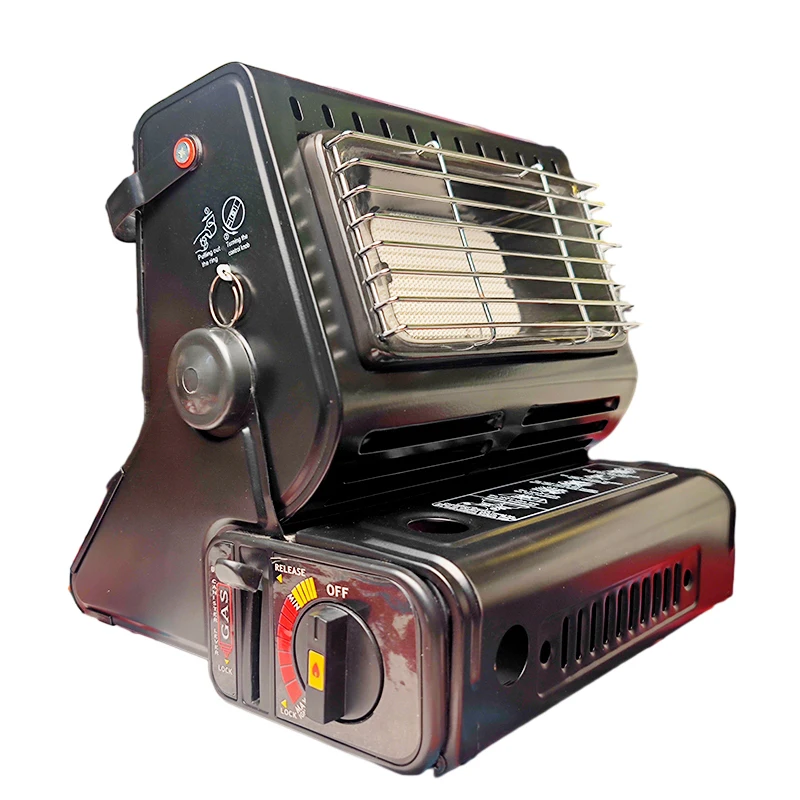 Portable Outdoor Stove Camping Tent Portable Gas Heater Stove Dual Purpose Cooking Stove Stainless Steel Black Gas Cooktops