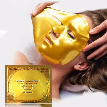 Private label skin care facial mask custom logo korean 24k gold hydrogel skin care collagen korean gel face maskss beauty