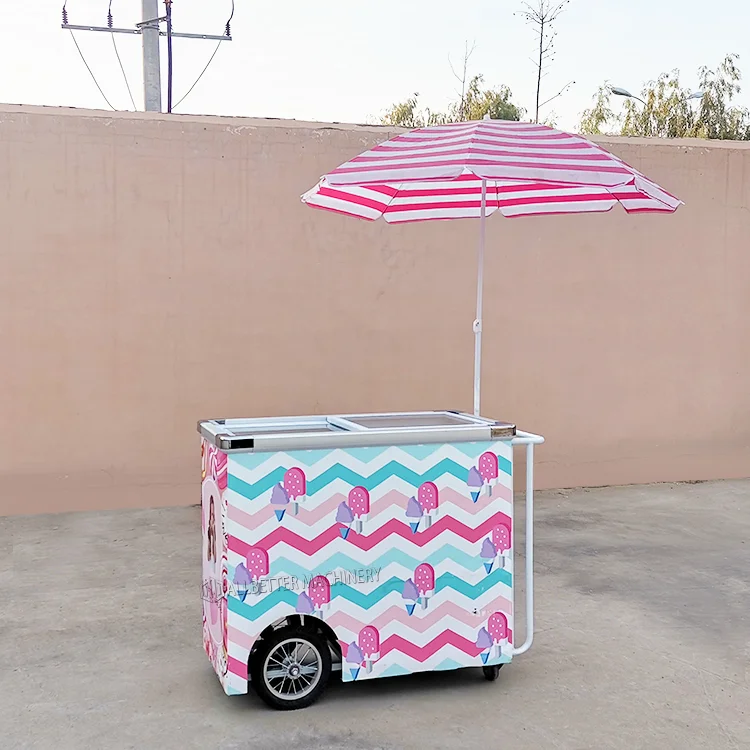 Europe Sale Ice Cream Snack Push Catering Gelato Truck Food Trailer Hot Dog Cart Hand Push Food