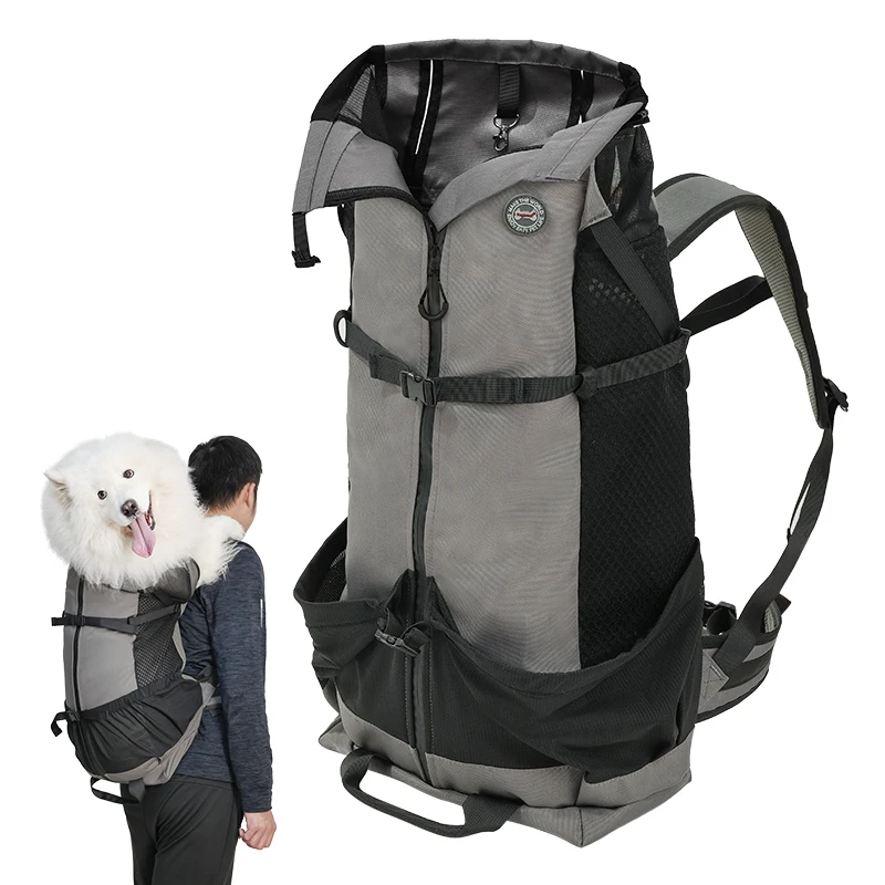 Breathable Mesh Large Dog Backpack Ski Carrying Bag Pet Carrier for Outdoor Adventures