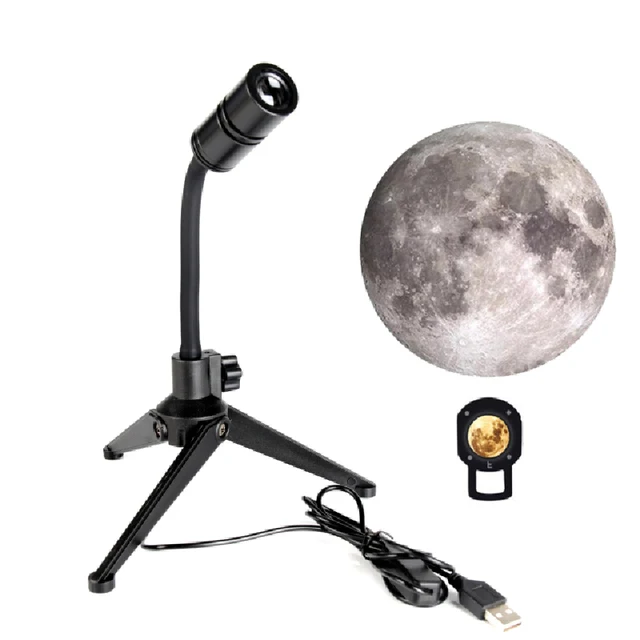 Creative 360 Degrees Rotatable Bracket Moon Earth Planet Projector Lamp Usb Moon Led Night Light Planet Projection Lamp