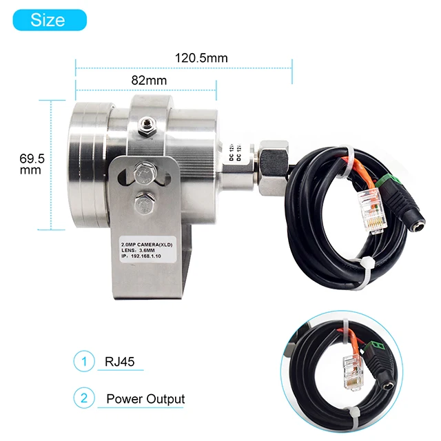 SECUREXPERT IP68 Stainless Steel IP Camera Vandal Proof CCTV Network 5MP 4MP 2MP  High Temperature Enclosure Underwater Vessel
