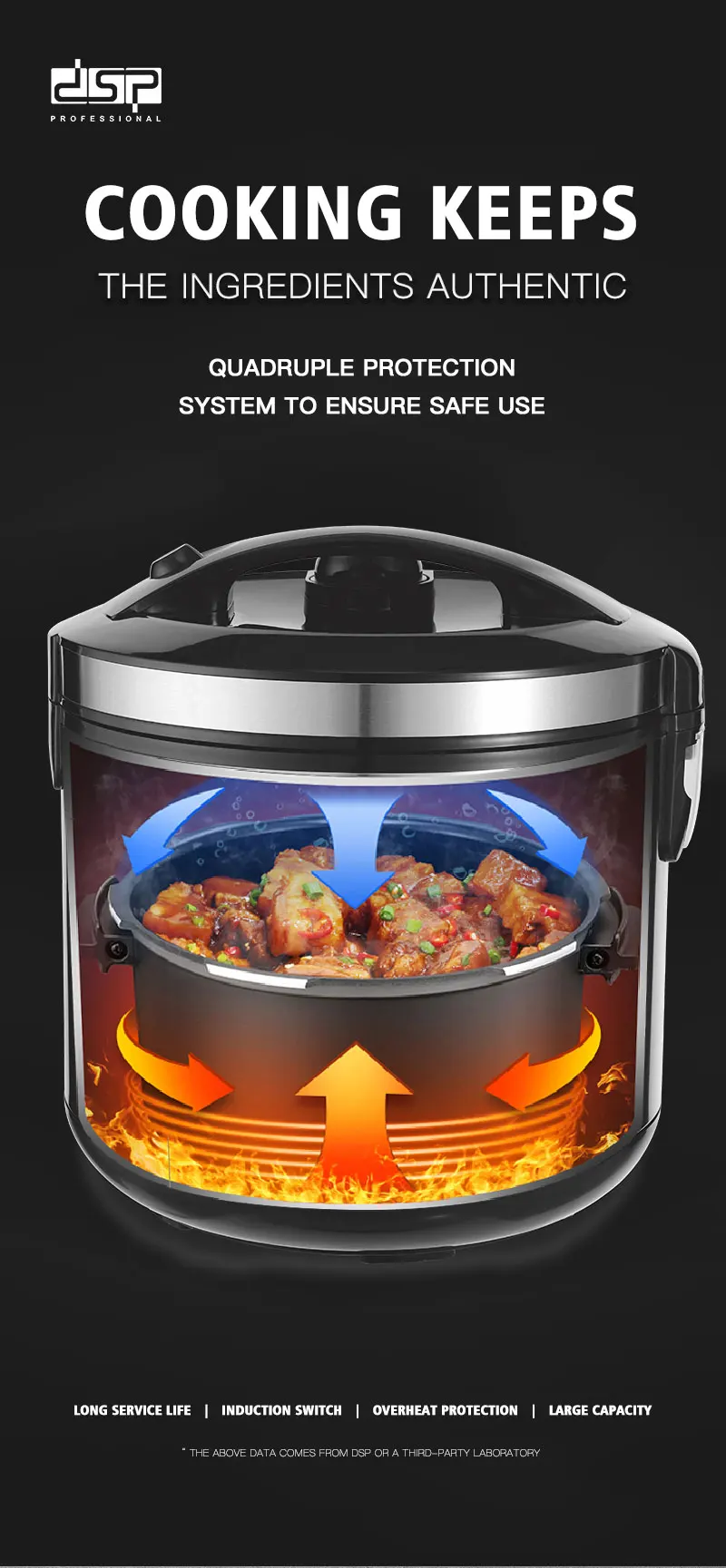 Dsp Kitchen Digital Electric Multi Rice Cooker Stainless Cooking Multi