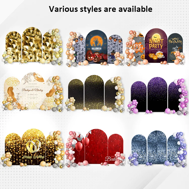 Бесплатный дизайн на заказ, настенная Арка 7 футов, детское украшение на день рождения, свадьбу, вечеринку, двусторонняя АРКА, натяжение, фоновая стойка и чехлы