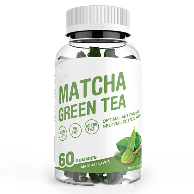 OEM Private Label Organic Matcha Slimming Green Tea Extracted 100%  Weight Loss Vegan Gummies Bear