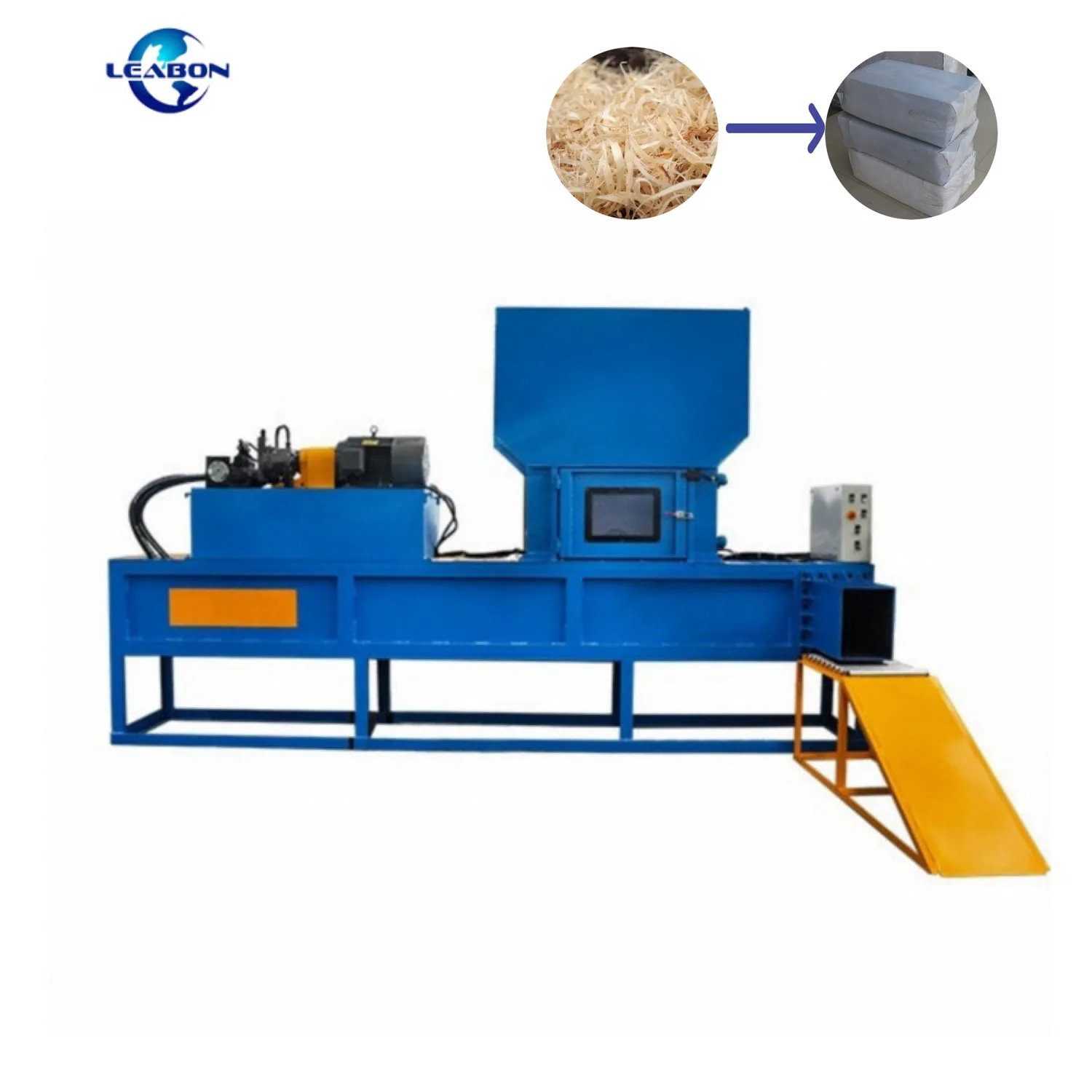 Automatic Hay Chips Packing Machine Automatic Wood Shaving Baler Sawdust Baling Compressor Machine for Sale
