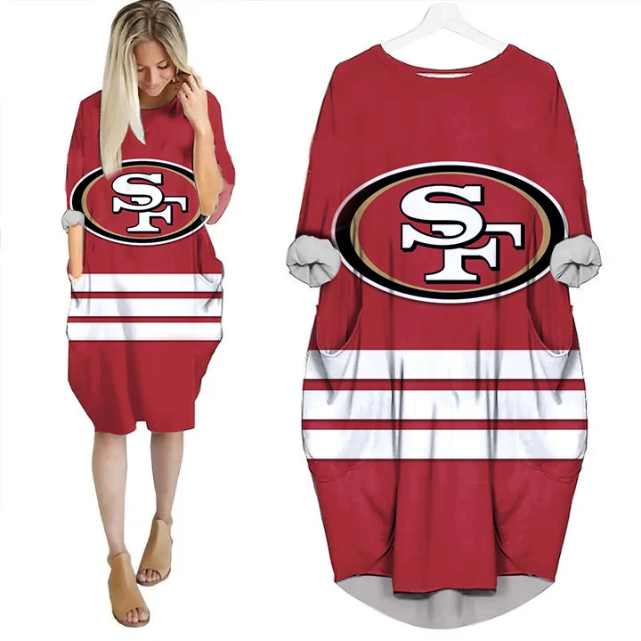 Women's NFL Football 3D Printed Long Sleeve Dress for NFL Football Fans