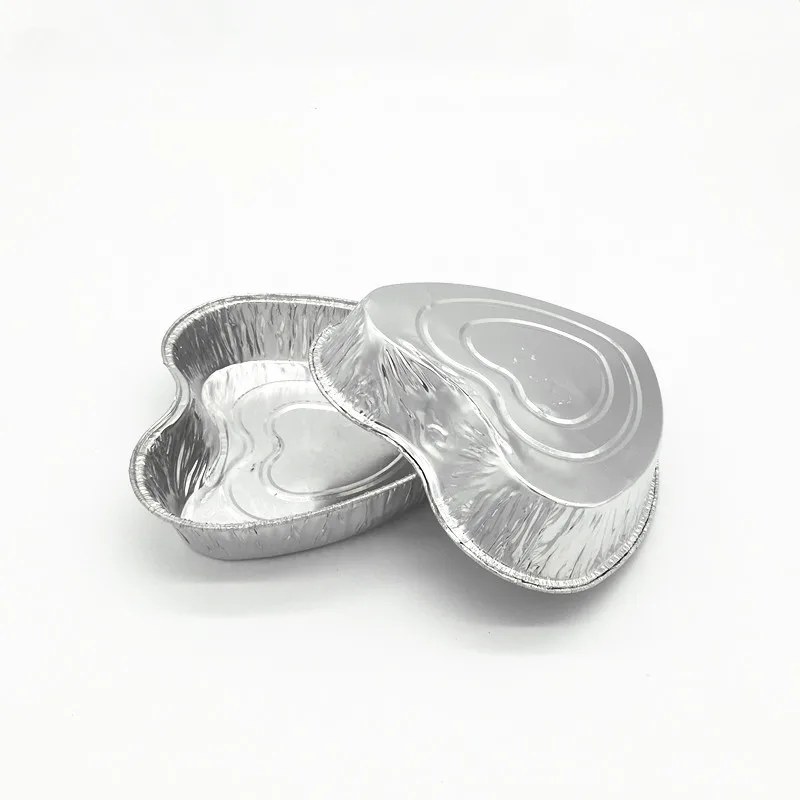 TIA QB13 Artistic Design Aluminum Foil Pan Heart Shaped Baking Pan Non Stick Foil Pan for Gourmet Cake Baking