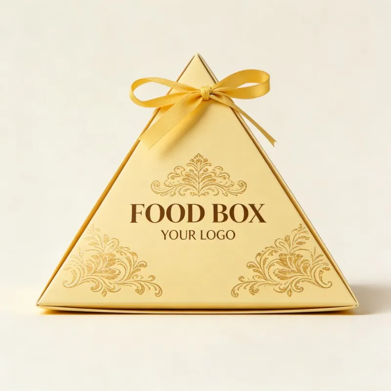 Fabrikverkauf: Neu gestaltete, individuelle vierlagige Papppyramidenbox mit Tablett zur Lebensmittelverpackung und für Takeaway