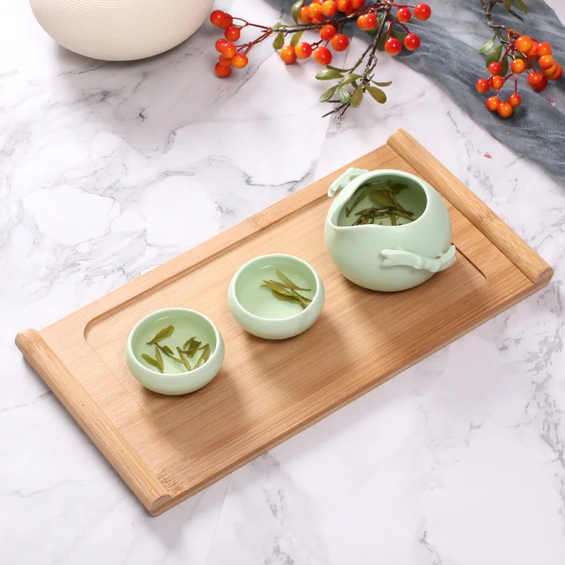 Винтажный китайский деревянный поднос для чая бамбуковые подносы суши