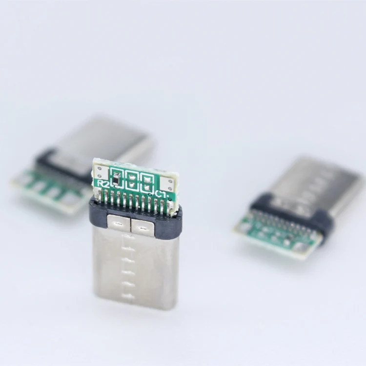 Заводская цена 2 шт./5 шт. 24 штырька Тип C Usb 3,1 Штекерный разъем серии 24Pin Usb-C Штекерный разъем