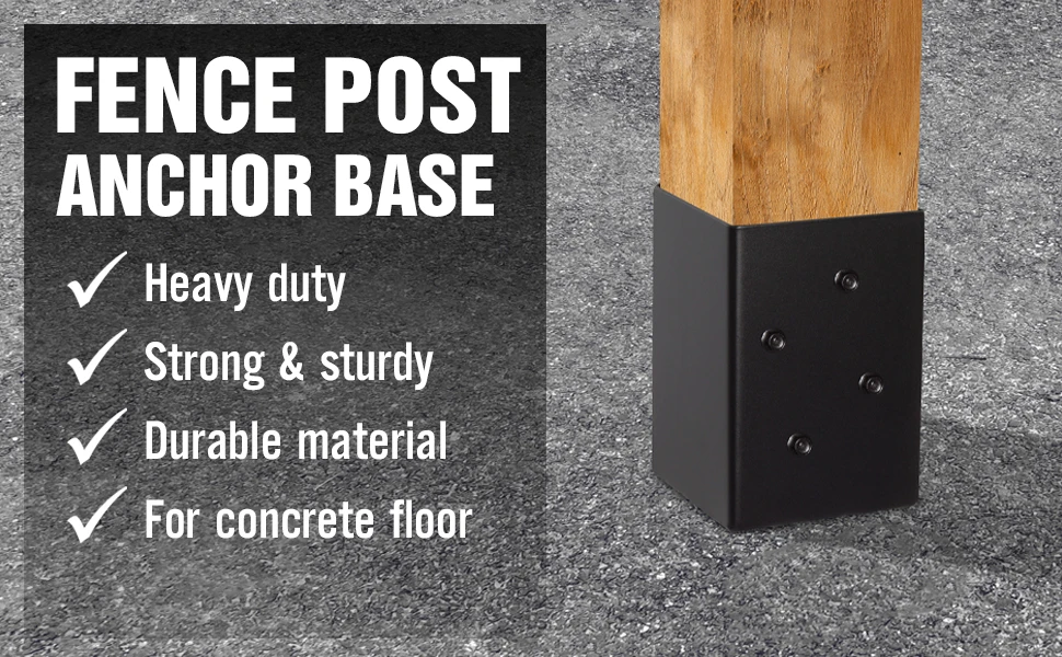  Metal Post Base Holder Post Anchor Brackets Ground Spike 1