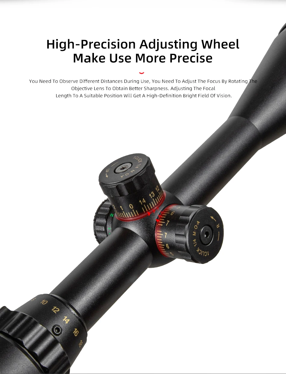 thumbnail image 2 of CVLIFE 6-24x50 AOE Hunting Rifle Scope – Red/Green Dual Illuminated Rangefinder Reticle 2 of 4