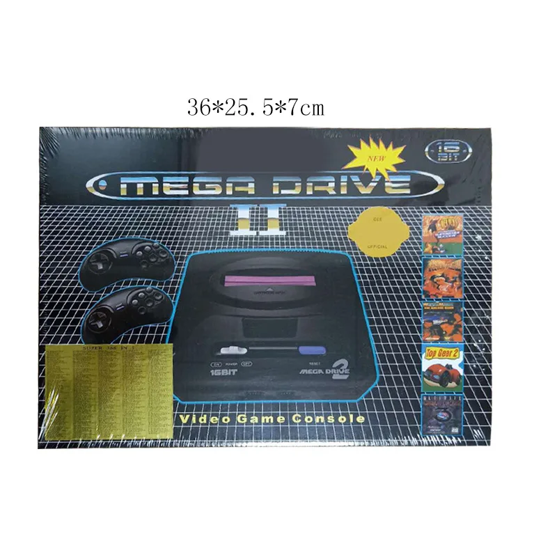 Retro 16Bit Game Console for Sega Mega Drive 2 - Enjoy 5 Classic