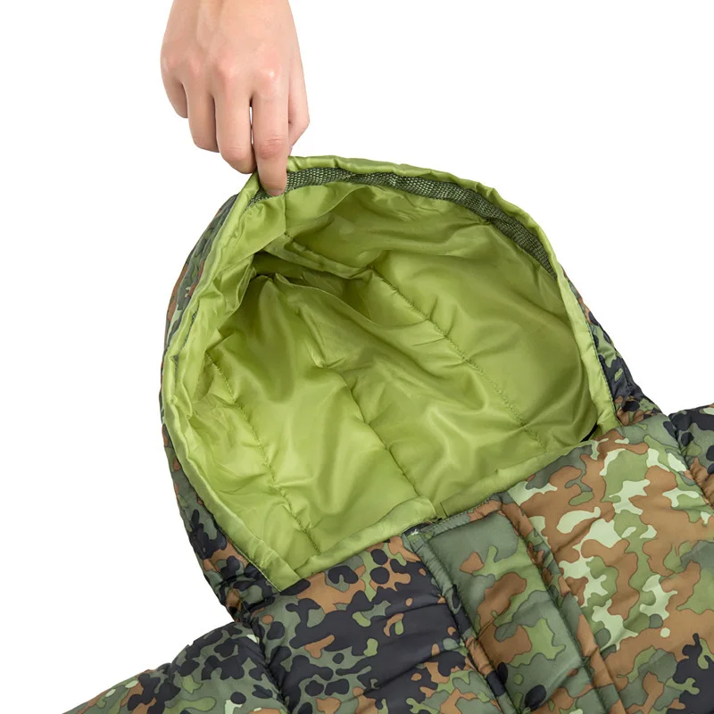 Magefertigter, Robuster, Ultraleichter Taktischer Mumienschlafsack -40C  Beheizt -20C Winter Gnsedaunen Polyester 3-Jahreszeiten Camping-Schlafsack