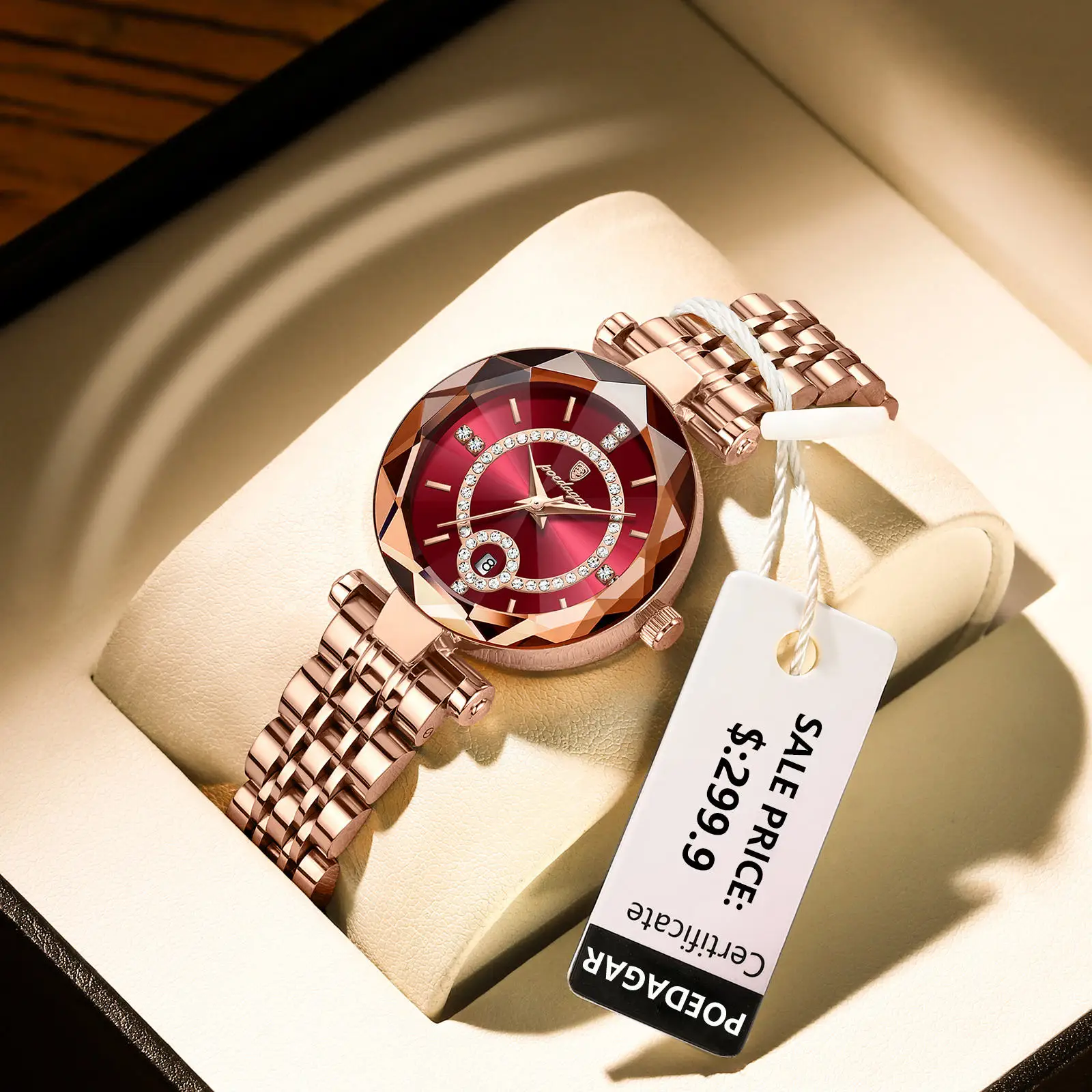 POEDAGAR 726 Luxury Women's Diamond Watch
