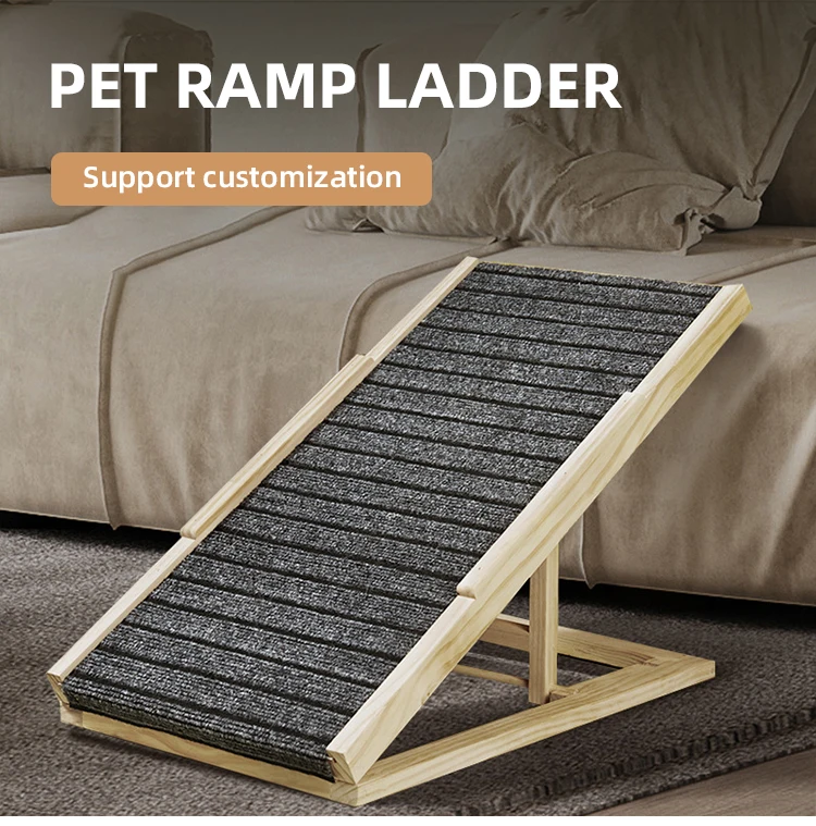 Foldable Wooden Pet Ramp Pet Ladder With Adjustable Height Buy Dog