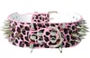 silver spikes:pink leopard