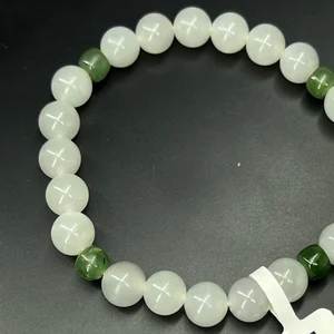 Natural Hotan Jade Beaded Bracelet with Handstring Elegant Gift for Any Occasion