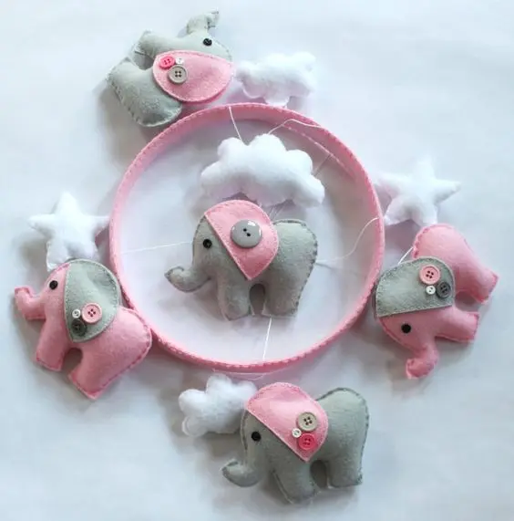 2019 симпатичная подвесная кровать, войлочный мобильный детский игрушечный для детей, войлочный детский мобильный на заказ