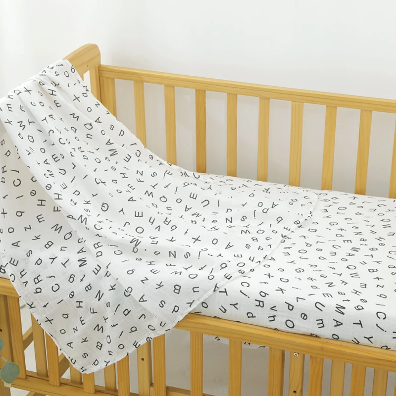 Custom Gots Organic Cotton Jersey Print Bedding Cot Baby Muslin Crib Fitted Sheets In Stock