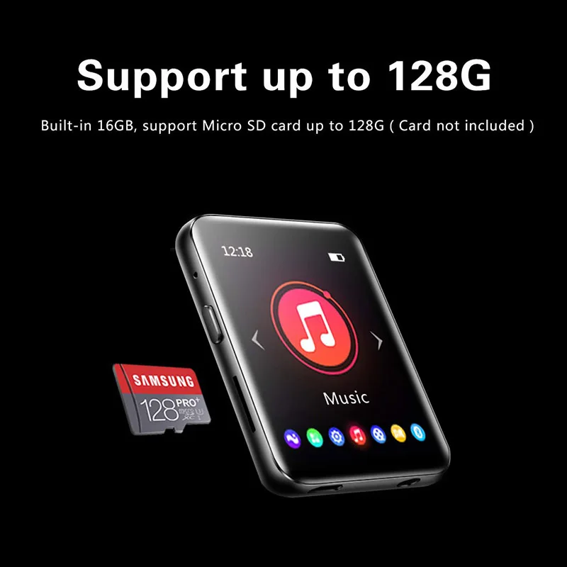 Lecteur MP3/MP4 8 Go - Écran 1,8 Pouces, 30h D'autonomie, Extensible à 64 Go, Léger Et Portable - 6