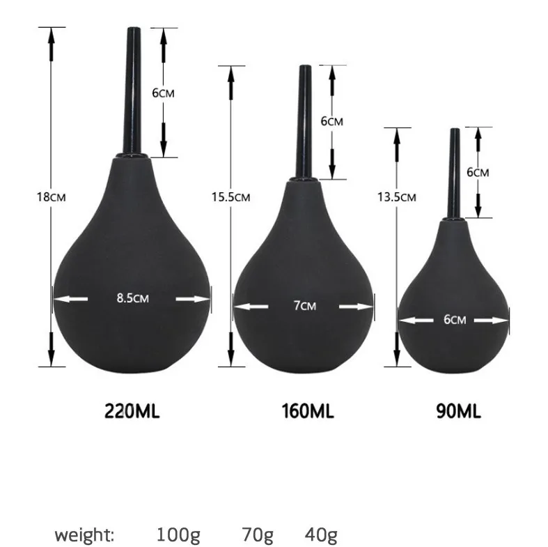 89/160/224ML Doccia unisex Silicone Enemator Clistere Siringa rettale Retto anale Detergente vaginale Bidet_voghion.com