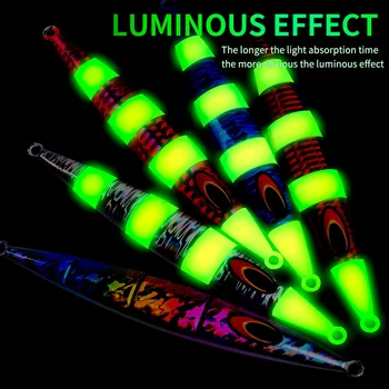 Slow Shaking Iron Plate Lead Fish Deep Sea Boat Fishing Luminous Live Bait 30g-250g Sea Fishing Fast Sinking Lure – Lure – view 5
