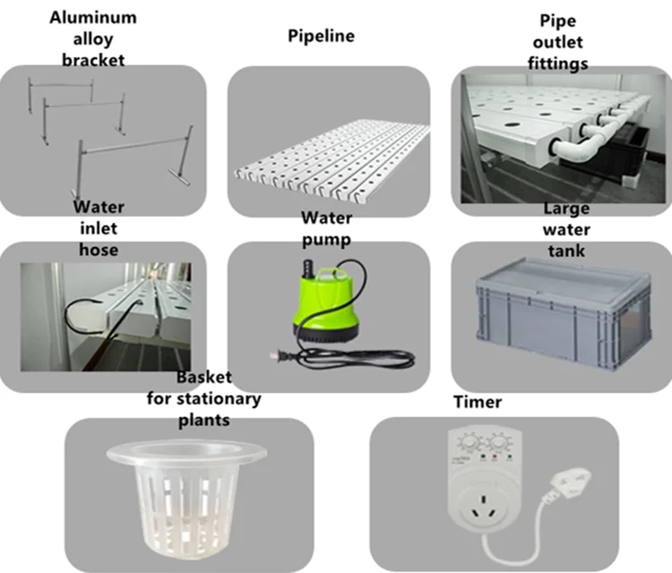 Kit Hydroponics System NFT Vertical Hydroponics Growing System Equipment Tiled Pipeline Hydroponics