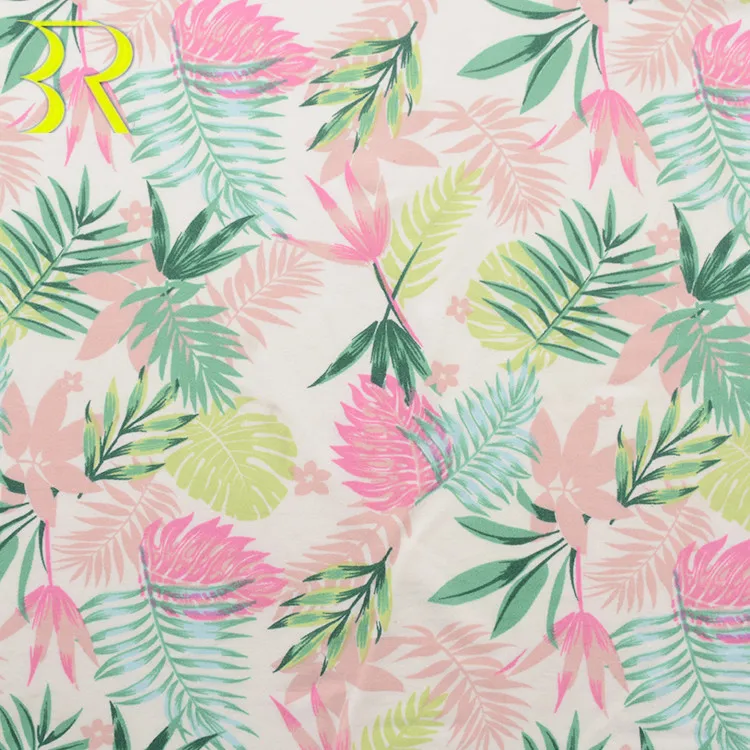 
2020 новый популярный дизайн, вискоза, полиэстер, спандекс, трикотажная ткань с принтом для женской одежды 