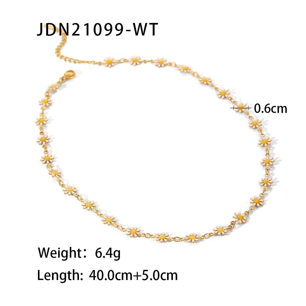 Yellow flower necklace