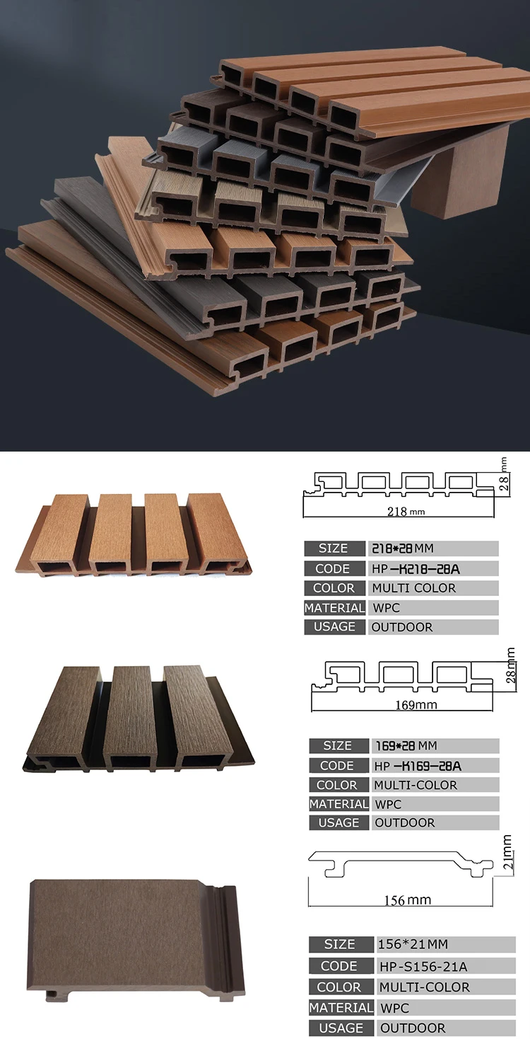 Exterior Slatted/fluted Wall Panel Wall Panel Wall Cladding Wpc Panel