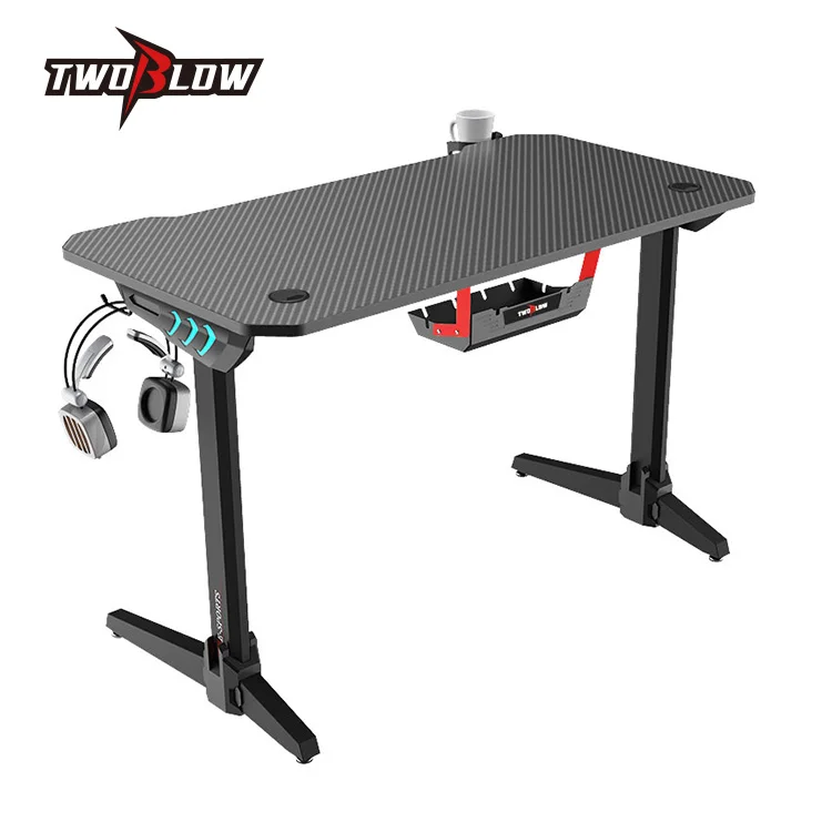 High Quality Office Furniture Custom Cheap Pc Led Gaming Desk Computer