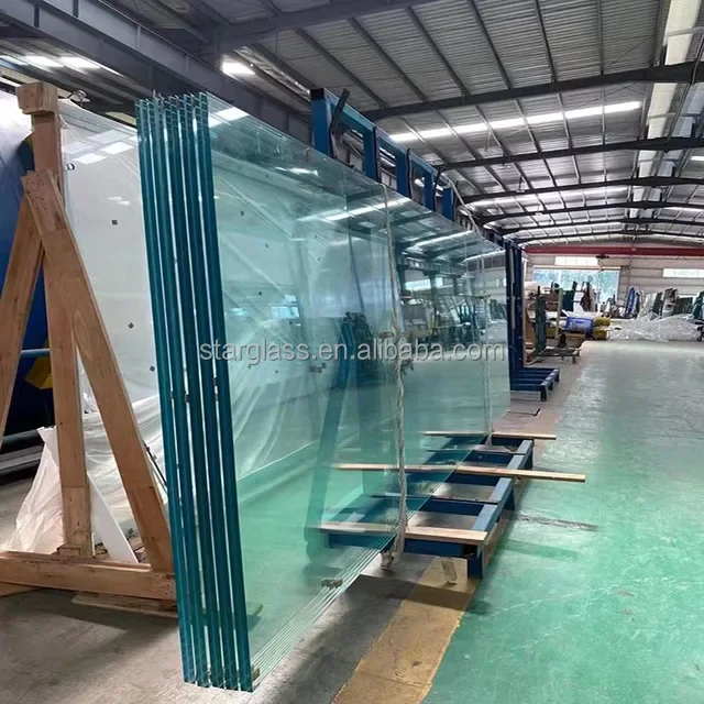10mm 12mm 16mm PVB Tempered Laminated Glass for Greenhouse Curtain Wall Decoration