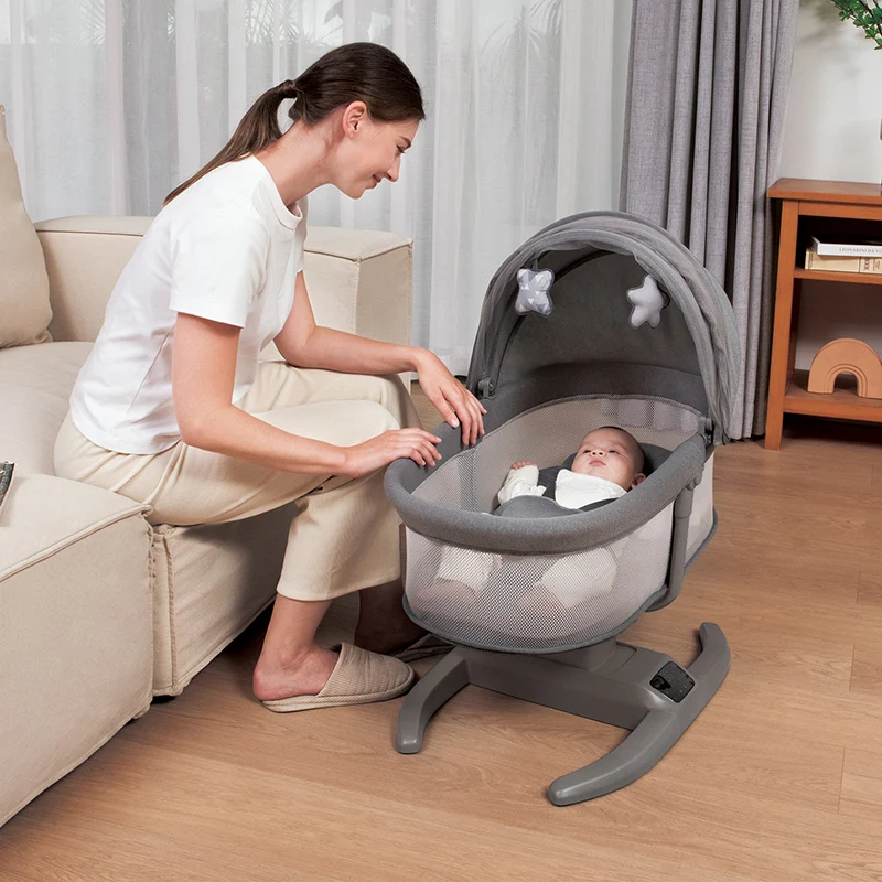 Factory Direct Supply Swing in Different Directions Baby Swings Crib Automatic Baby Cradle Bassinet for Infants
