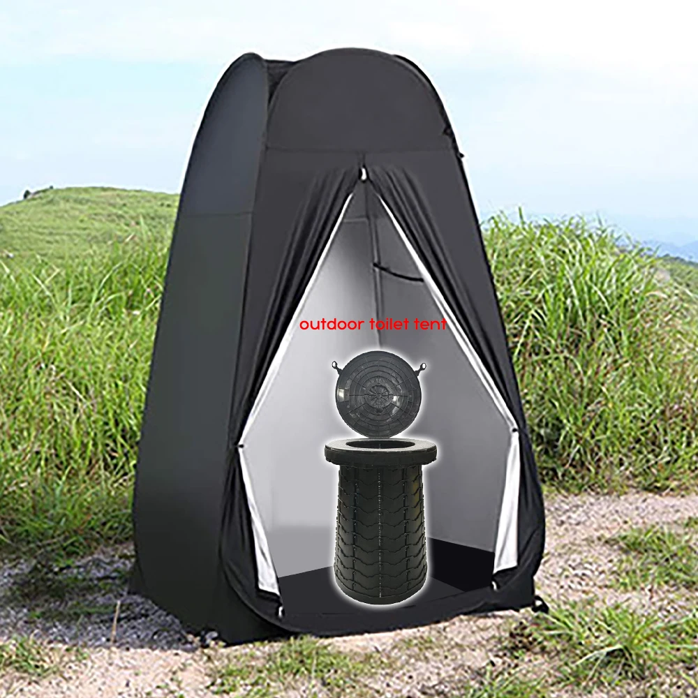 123Sports Outdoor Portable Camp Toilet Matching Retractable Camping Toilet  With Portable Toilet Pop up Shower Tent