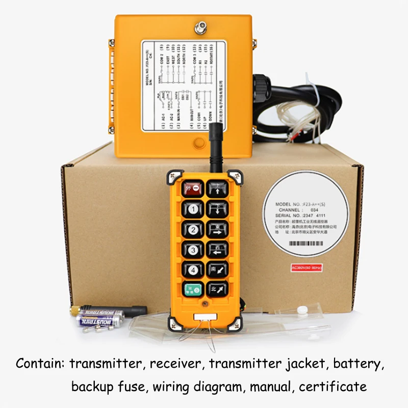 F23-A++ BB 8 Button 12 Button Wireless Switch Dual Speed Radio Remote Control for Crane Electric Hoist Industrial Remote Control