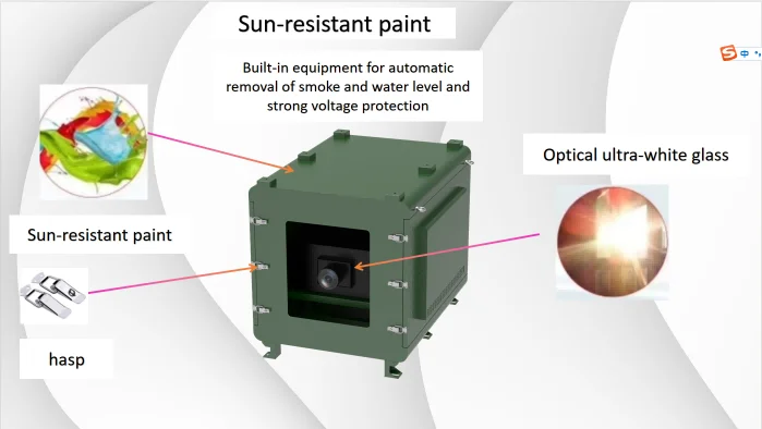 Custom Outdoor Thermostat Projector Housing Ip65 Waterproof Projector Box With Air Conditioner