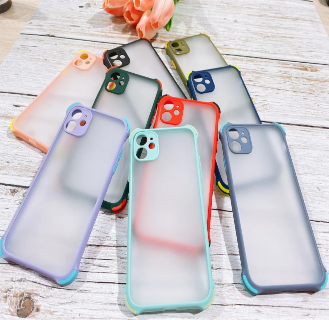 new design slim shockproof frosted clear 2 in 1 TPU PC cell phone case For IPhone 13 pro max mini