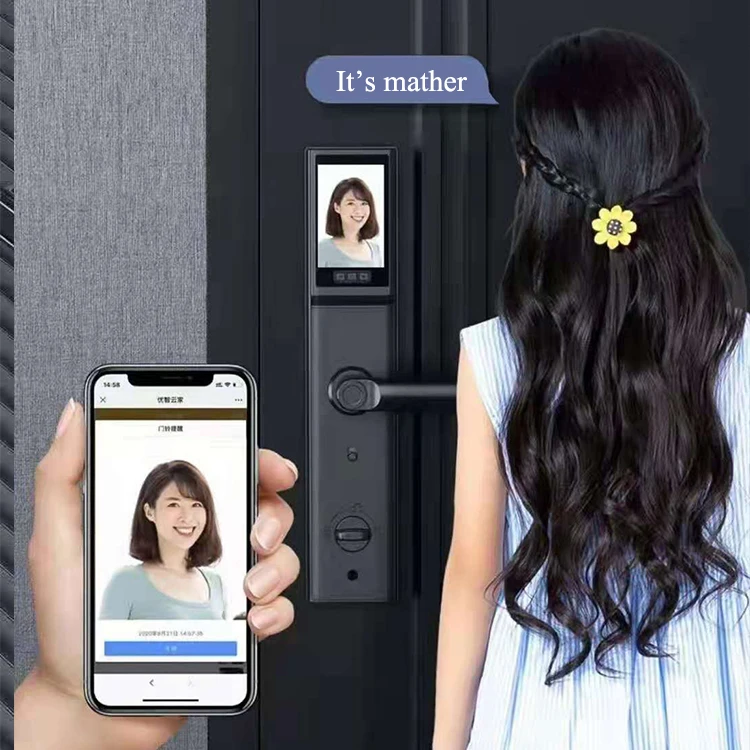 Bilixo Wifi Tuya App Fingerprint Password House Card Digital Dool Locks Screen High Security Smart Home Door Lock with Camera
