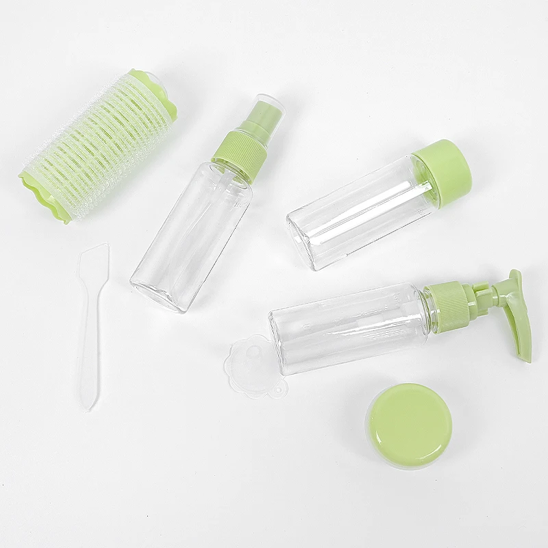 Cosmetic Travel Bottles Set Travel Size Containers Leak Proof Tubs Refillable Liquid Accessories with Hair Roller Hc0e202292cf9440ba7a65c20f17ced341