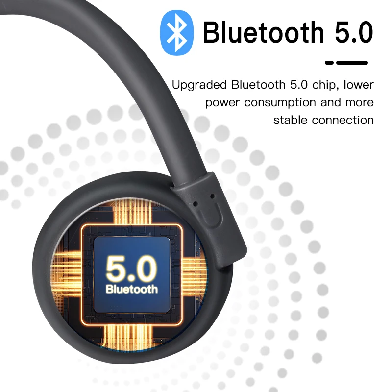 New Arrival Product Rechargeable Wireless Bluetooth Bone Conduction Earphone Bone Conduction Hearing Aid for Deafness Seniors