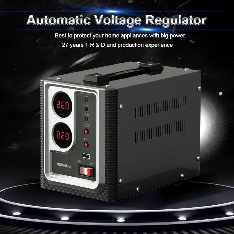 Single Phase Power Supply Voltage Stabilizer 1000VA 1KVA Compensated Automatic Voltage Stabilizer Electricity Saver for Computer