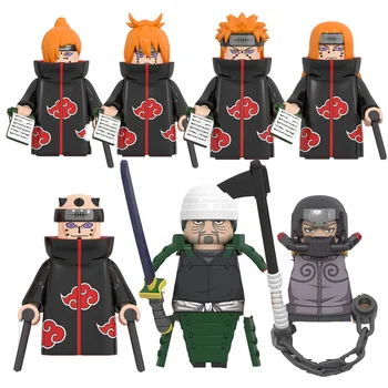 NARUTOS Akatsuki Pain Figures Japanese Manga Animation Mini Block Set  Assembled Toy kakashi Madara Sasuke Building Block Toy