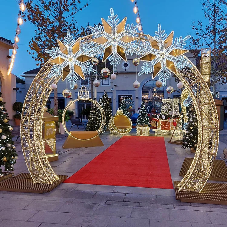 Giant Lighted Star Arch Motif Light Display for All Kinds of Holidays Christmas Decor