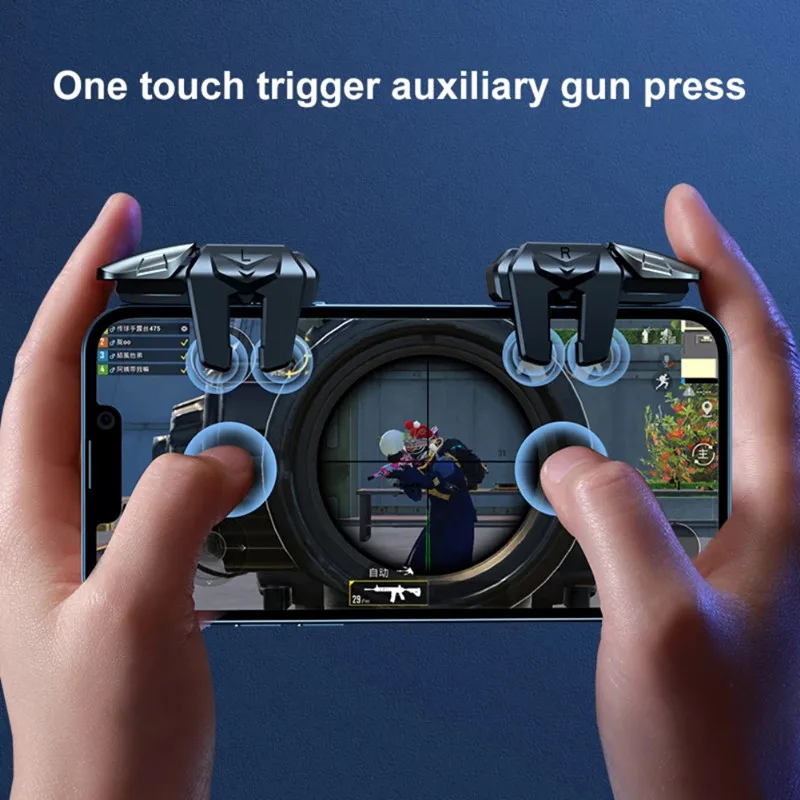 Mobile Game Trigger for PUBG Phone Gaming Controller Alloy Gamepad Joystick Aim Shooting L1R1 Key Button for Mobile Phone